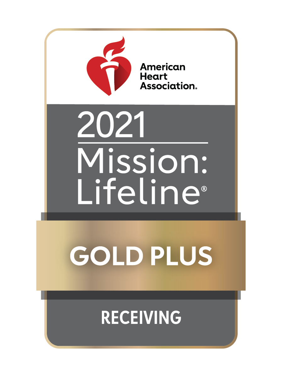 American Heart Association 2021 Mission: Lifeline Gold Plus - Receiving