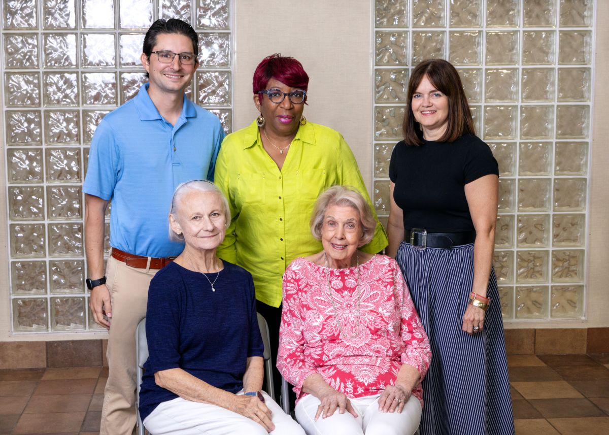 Front row (seated), left to right: Karen Anderson, Judy Abee Back row (standing), left to right: Dave Leonetti, Glenda McCorkle, Tiffany Brittain Not pictured: Eddie Peoples, Martha Carrillo, Honey Estrada